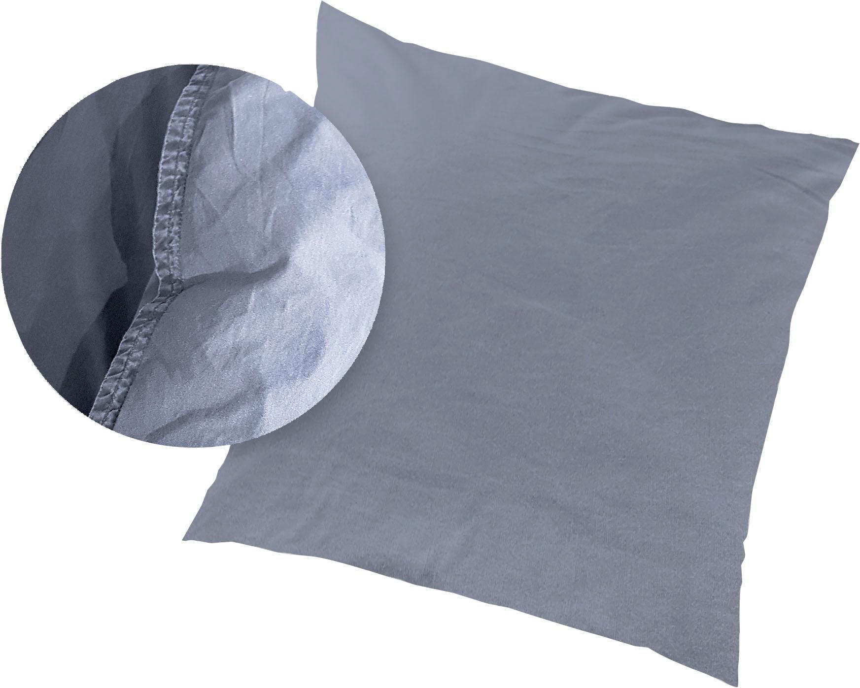 Kissenbezüge PRIMERA "Kissenbezüge »Stone Washed«, Primera (2 Stück)", blau, B:40cm L:40cm, Renforcé, Obermaterial: 100% Baumwolle,
