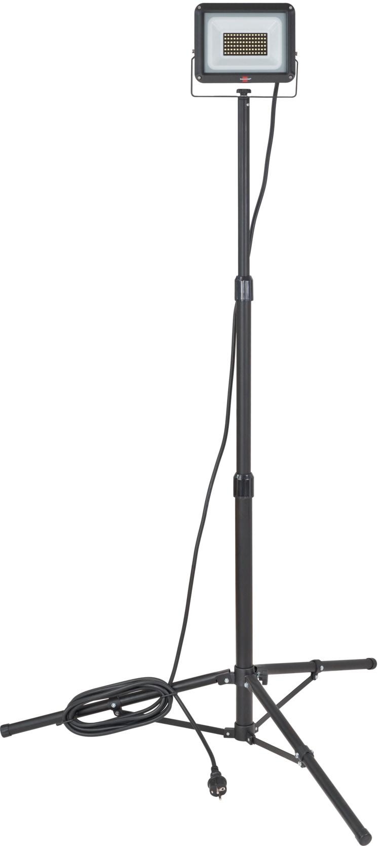 LED Baustrahler BRENNENSTUHL "JARO 7060 T", schwarz, B:19cm H:71,5cm L:17cm, Leuchten, superhelle LEDs, Stativ aus stabilem, pulverbeschichtetem