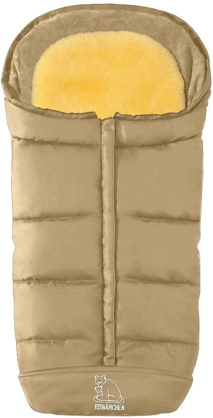Fußsack HEITMANN FELLE "Eisbärchen - Komfort 2 in 1 Lammfell Winterfußsack - Premium Qualität", Kinder, beige, Polyester, Fußsäcke Fußsack, mit