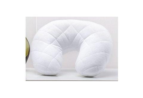 Nackenhörnchen FAN, weiß, B:45cm H:12cm L:12cm, Baumwolle, Polyester, Funktionskissen, effektive Stützwirkung für entspannende Momente