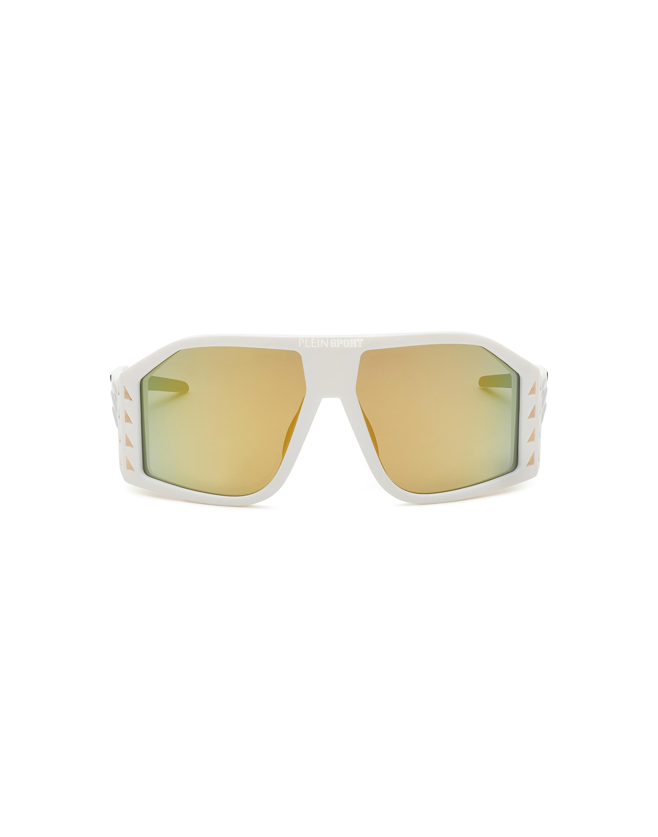 Sonnenbrille PLEIN SPORT "The Wave Gen X.2", Jungen, weiß (0116, weiß, gold), Sonnenbrillen Sonnenbrille