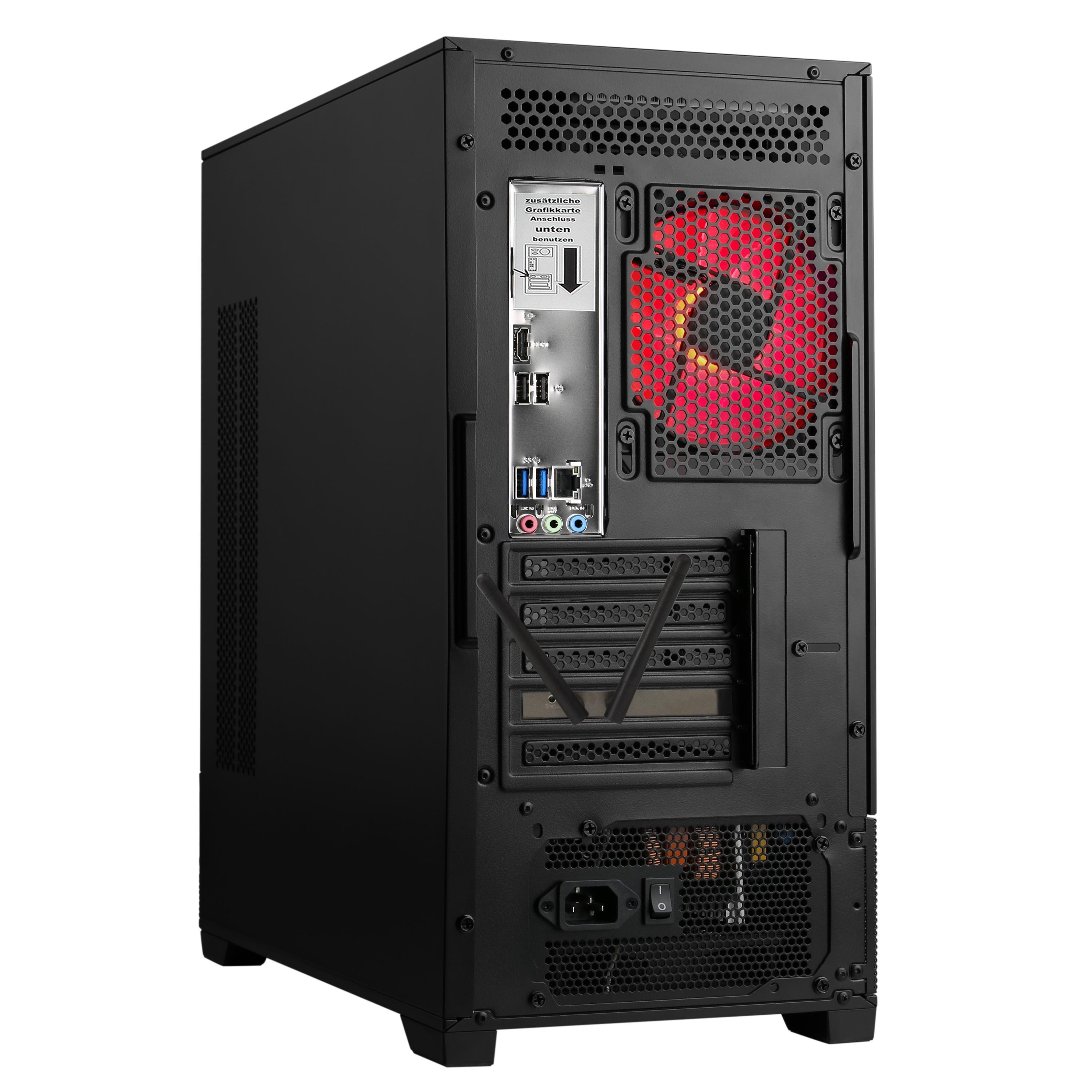 CSL Gaming-PC-Komplettsystem “AeroVision V24401”, Energieeffizienz: E (A-G), schwarz, Microsoft Windows 11 Home (64 Bit), 16 GB RAM 500 GB