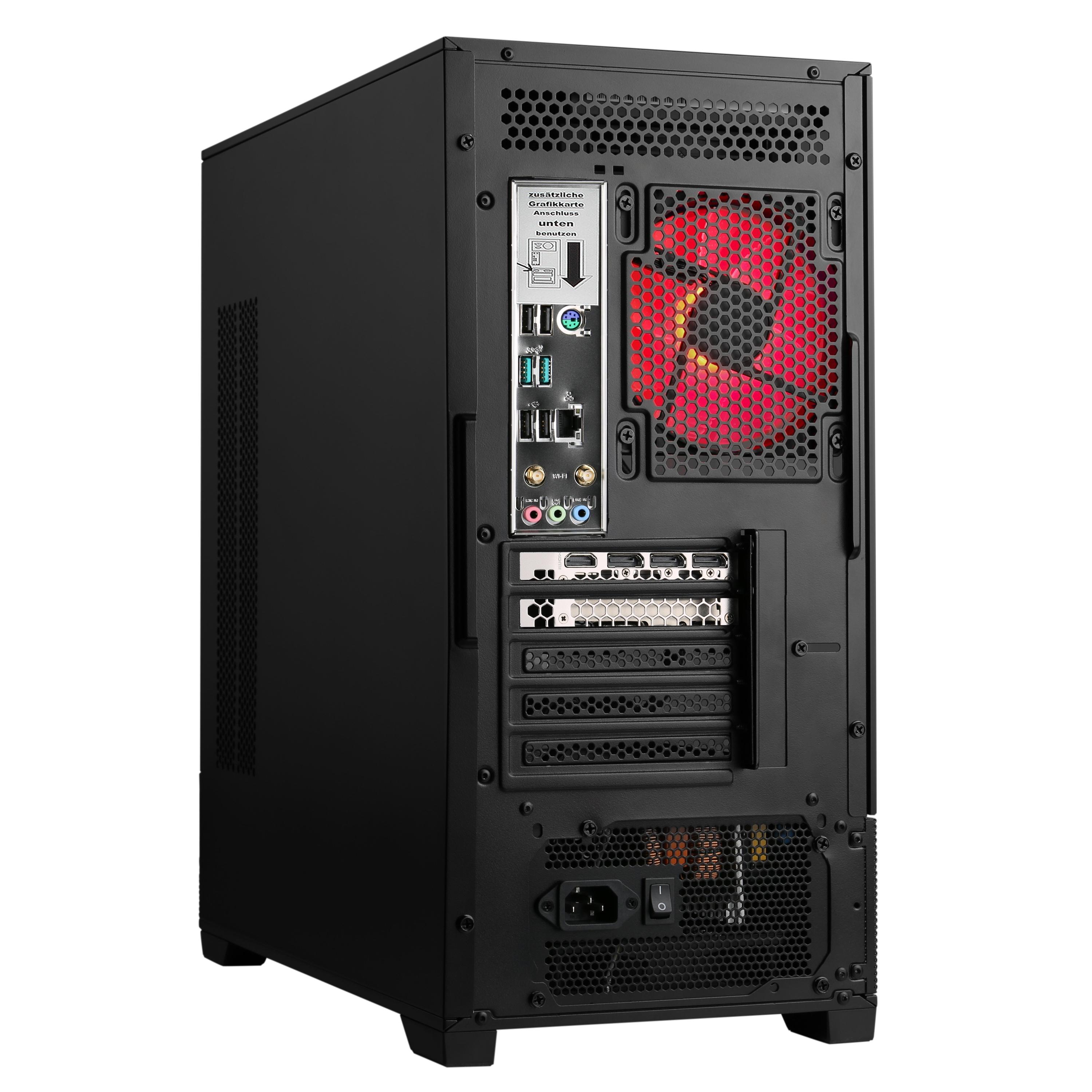 CSL Gaming-PC-Komplettsystem “AeroVision V24443”, Energieeffizienz: E (A-G), schwarz, Microsoft Windows 11 Home (64 Bit), 16 GB RAM 500 GB