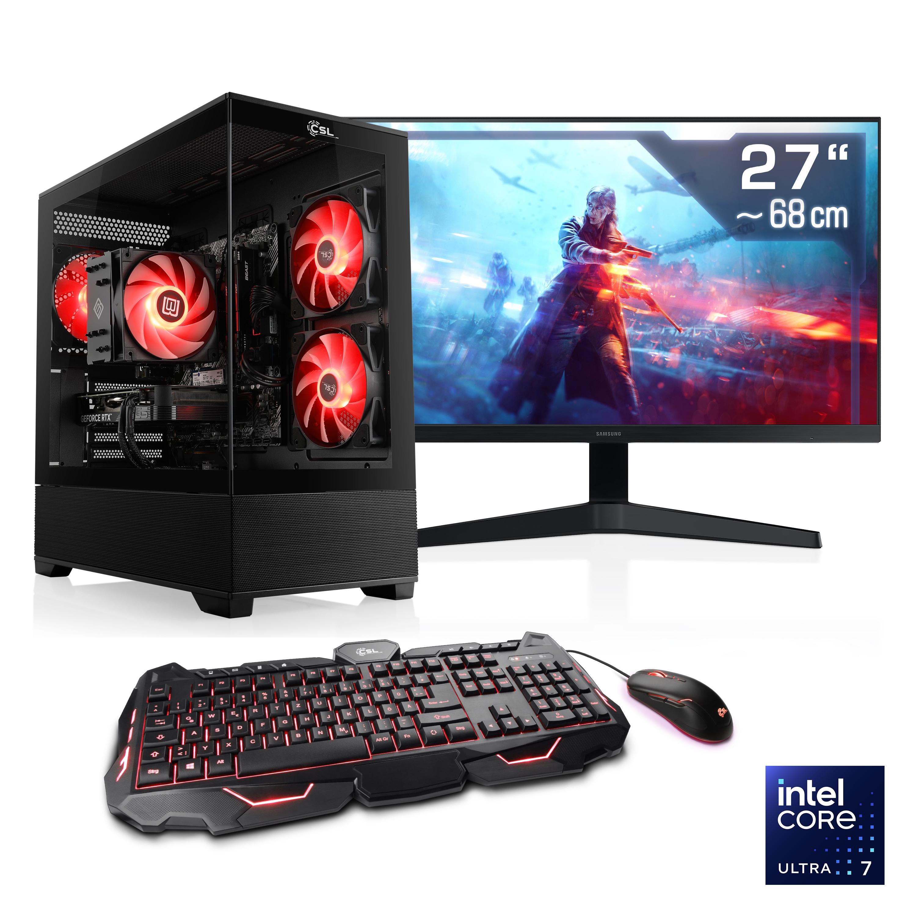 CSL Gaming-PC-Komplettsystem “AeroVision V24453”, Energieeffizienz: E (A-G), schwarz, Microsoft Windows 11 Home (64 Bit), 32 GB RAM 1.000