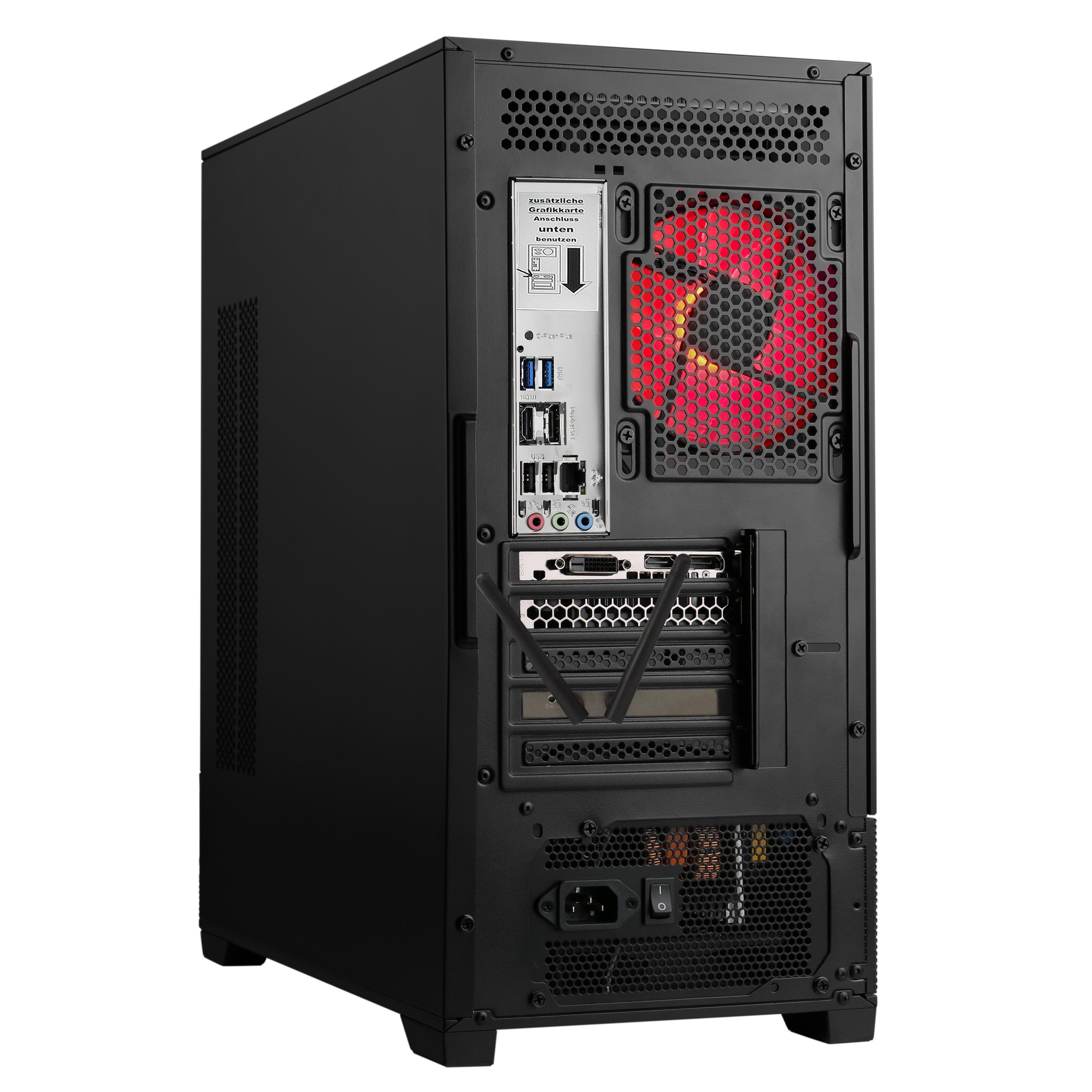 CSL Gaming-PC-Komplettsystem “AeroVision V24425”, Energieeffizienz: E (A-G), schwarz, Microsoft Windows 11 Home (64 Bit), 16 GB RAM 500 GB