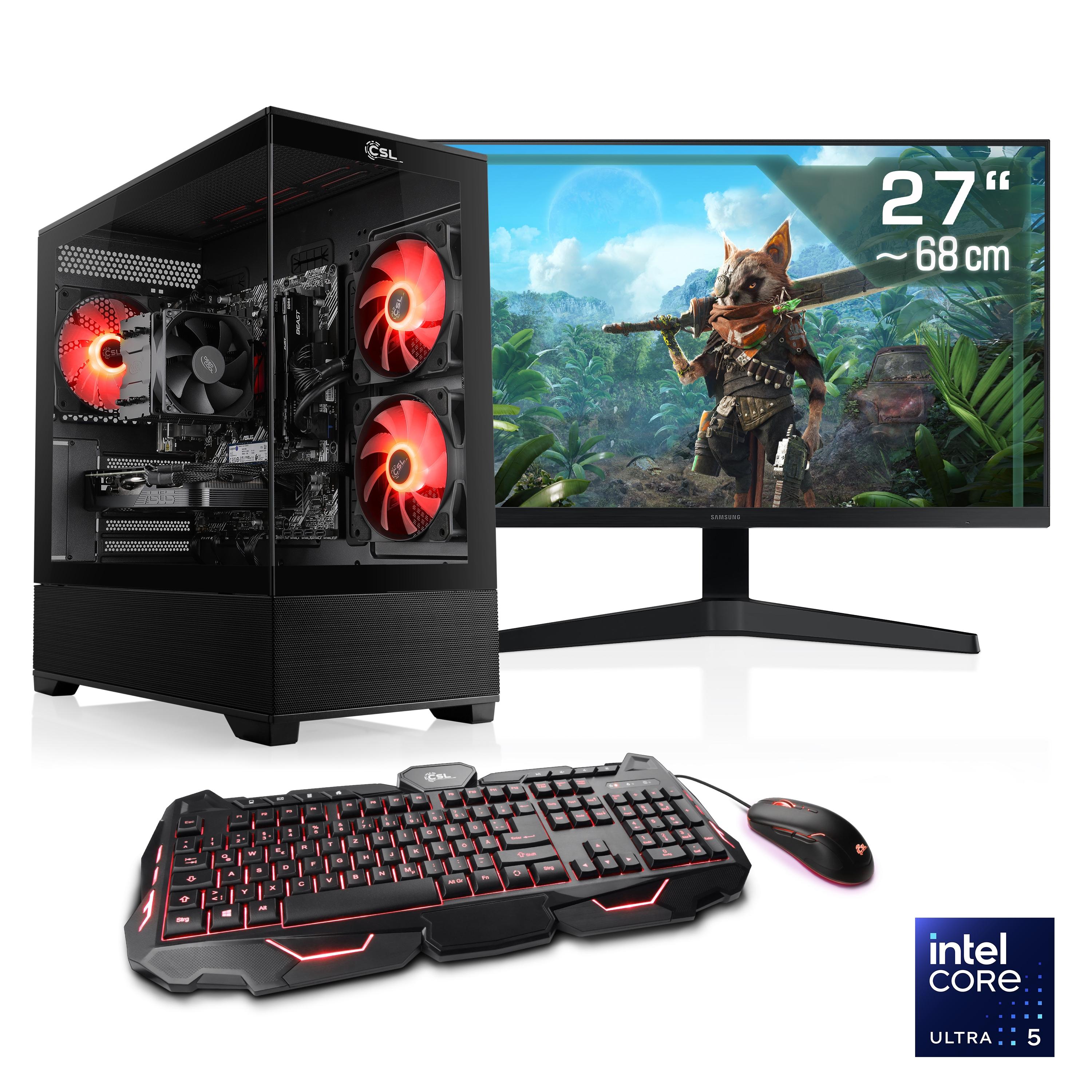 CSL Gaming-PC-Komplettsystem “AeroVision V24449”, Energieeffizienz: E (A-G), schwarz, Microsoft Windows 11 Home (64 Bit), 32 GB RAM 1.000