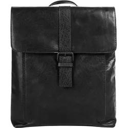 Cityrucksack SPIKES & SPARROW, Damen, Gr. B/H/T: 28cm x 31cm x 8cm, onesize, schwarz, Leder, Rindsleder, Rucksäcke Cityrucksack, echt Leder