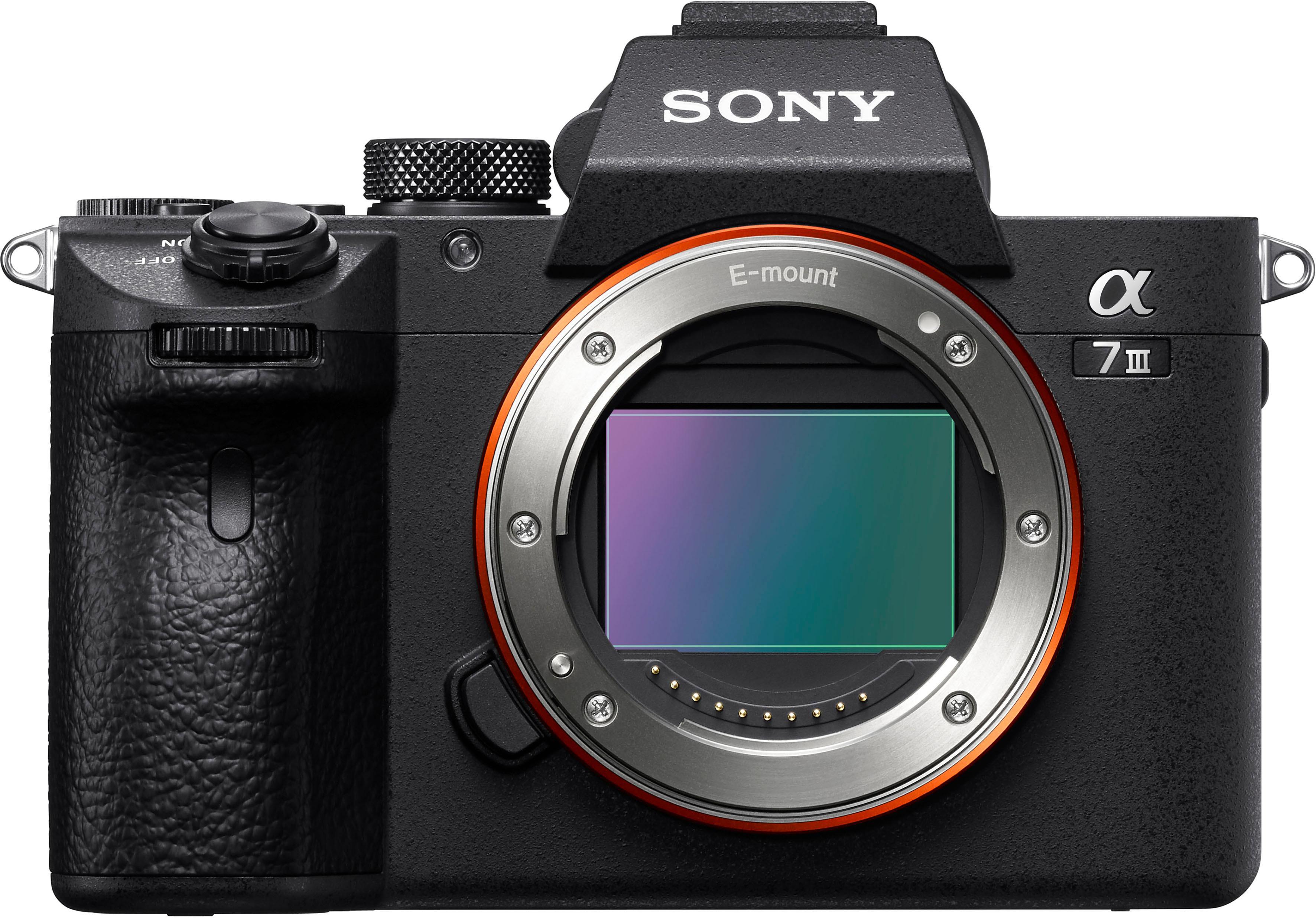 SONY Systemkamera “ILCE-7M3B – Alpha 7 III E-Mount”, schwarz, B:12,69cm H:9,56cm T:7,37cm, Fotokameras, Exmor R CMOS Vollformatsensor, 2