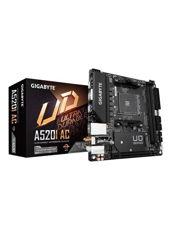 GIGABYTE A520I AC Mainboard - AMD A520 - AMD AM4 socket - DDR4 RAM - Mini-ITX