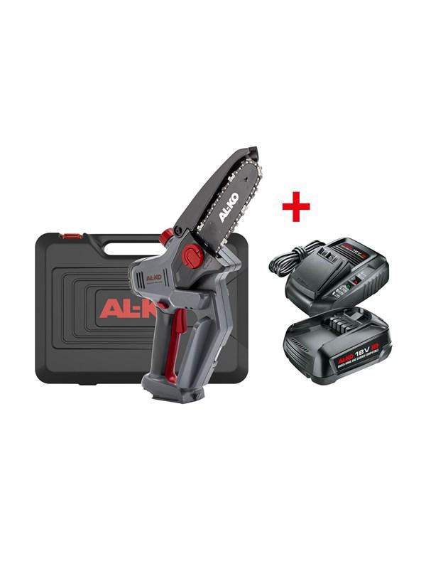 AL-KO Mini-kædesav CSM 1815 inkl. batteri og lader tran