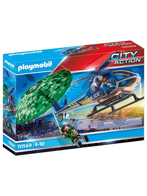 Playmobil City Action - Polizei-Hubschrauber: Fallschirm-Verfolgung