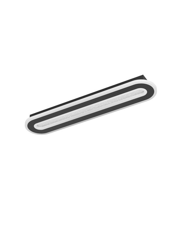 EGLO MACCHIONI DECKE 550X120 CCT 2360LM DIMMPB. SCHWARZ MIT KRISTALL EFF.