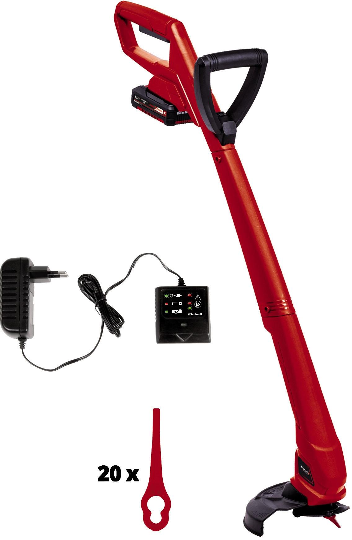 Akku-Rasentrimmer EINHELL "GC-CT 18/24 Li P (1x1,5Ah)", rot (rot, schwarz), Motorsensen, inklusive Akku