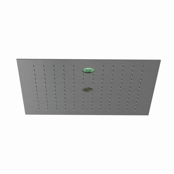 Kludi ASANA Kopfbrause 44x44,CleanJet 69440N2-00 44x44 cm, CleanJet SummerRain/Ambience Light Brushed Gunmetal
