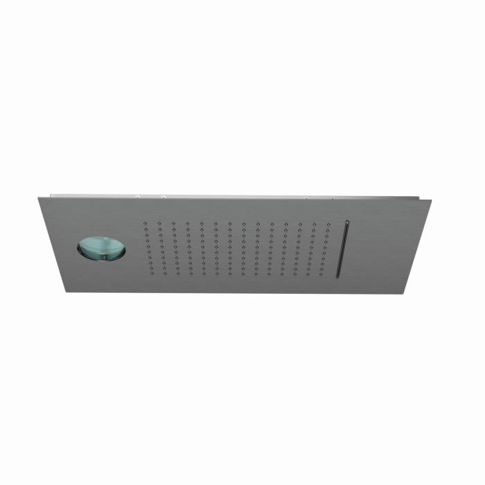 Kludi ASANA Kopfbrause 69460N2-00 60x30 cm, Waterfall SummerRain/AmbienceLight Brushed Gunmetal