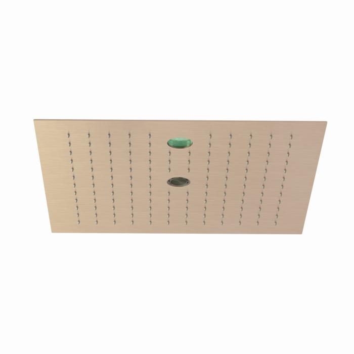 Kludi ASANA Kopfbrause 69440N1-00 44x44 cm, CleanJet SummerRain/Ambience Light Brushed Bronze