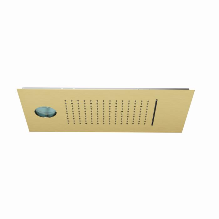 Kludi ASANA Kopfbrause 69460N0-00 60x30 cm, Waterfall SummerRain/AmbienceLight Brushed Gold