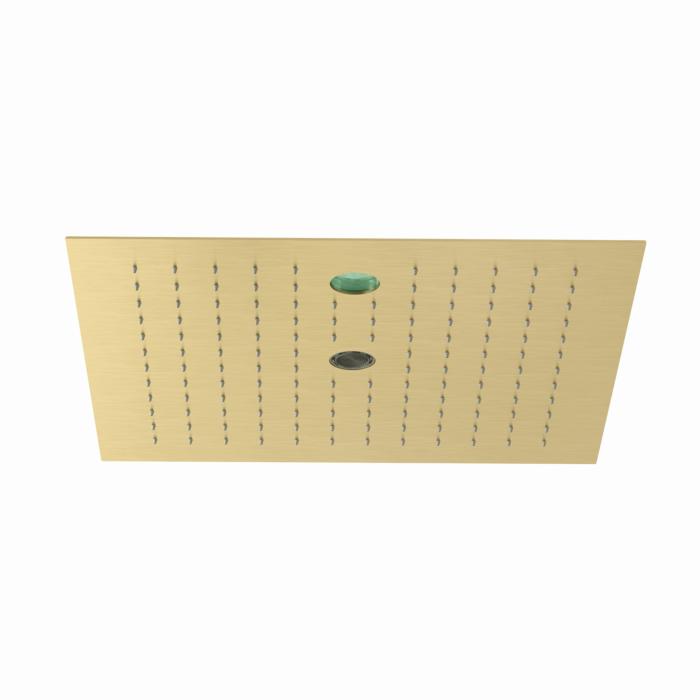 Kludi ASANA Kopfbrause 69440N0-00 44x44 cm, CleanJet SummerRain/Ambience Light Brushed Gold
