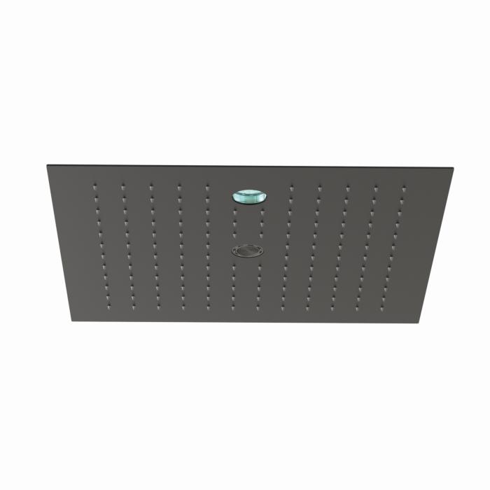 Kludi ASANA Kopfbrause 44x44,CleanJet 6944039-00 44x44 cm, CleanJet SummerRain/Ambience Light mattschwarz