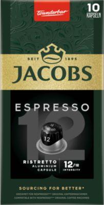 Jacobs Professional Espresso 12 Ristretto Kaffeekapseln, Röstkaffee, 10 x 52 g, Nespresso®-kompatibel, gemahlen