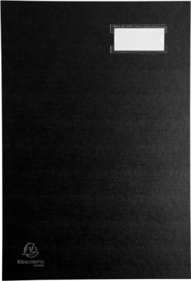 Unterschriftenmappe Exacompta 57021E Klassik, Format A4, 20 Fächer, Einsteckschild, dehnbarer Rücken, Hartpappe mit Kunststoffbezug/Karton, schwarz