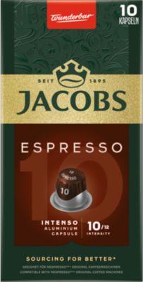 Jacobs Espresso 10 Intenso Kaffeekapseln, Röstkaffee, 10 x 52 g, Nespresso®-kompatibel, gemahlen