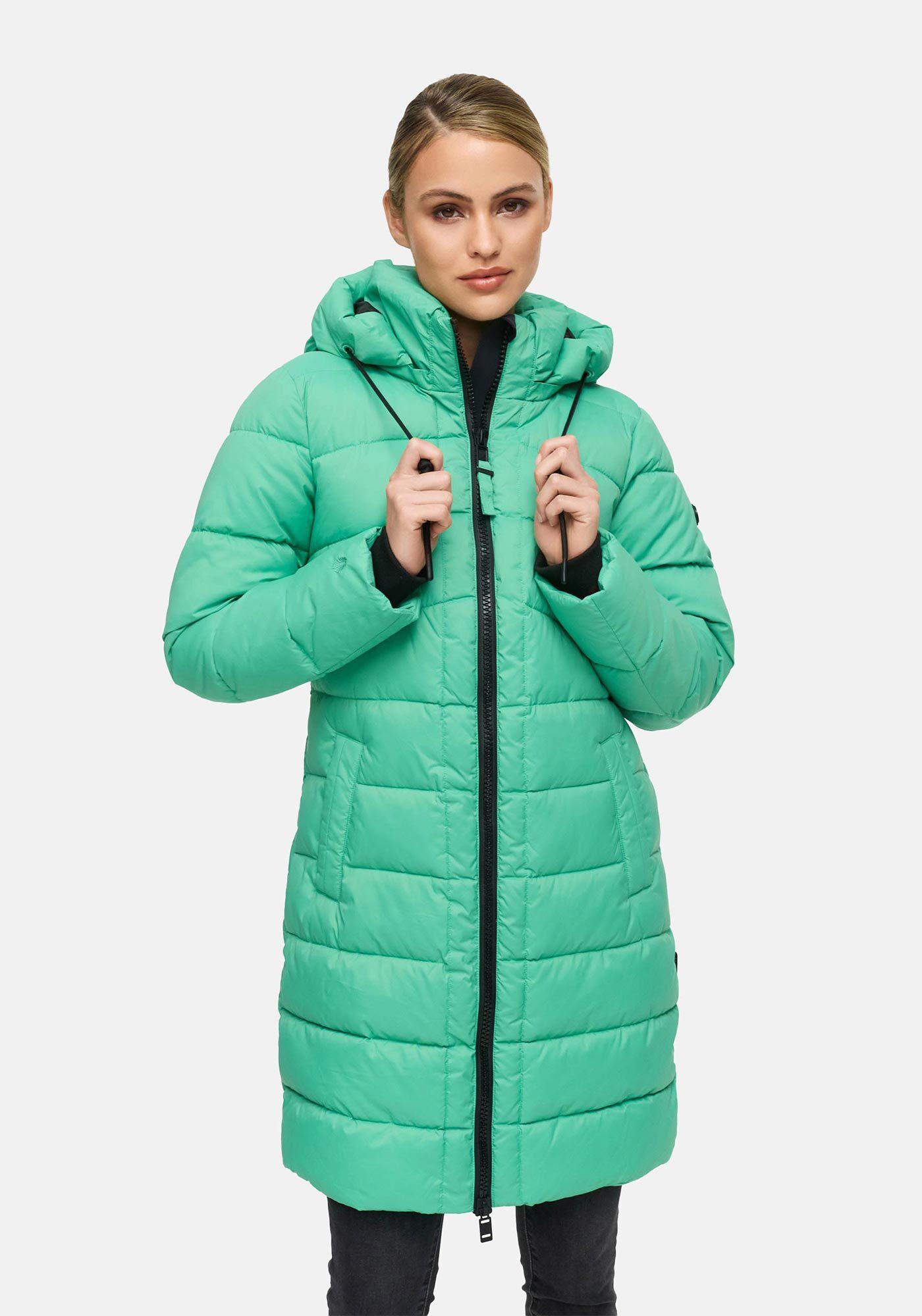 Winterjacke MARIKOO "Kaltnäschen", Damen, Gr. M, grün (crystal grün), Obermaterial: 100% Polyester. Futter: 100% Polyester. Wattierung: 100%