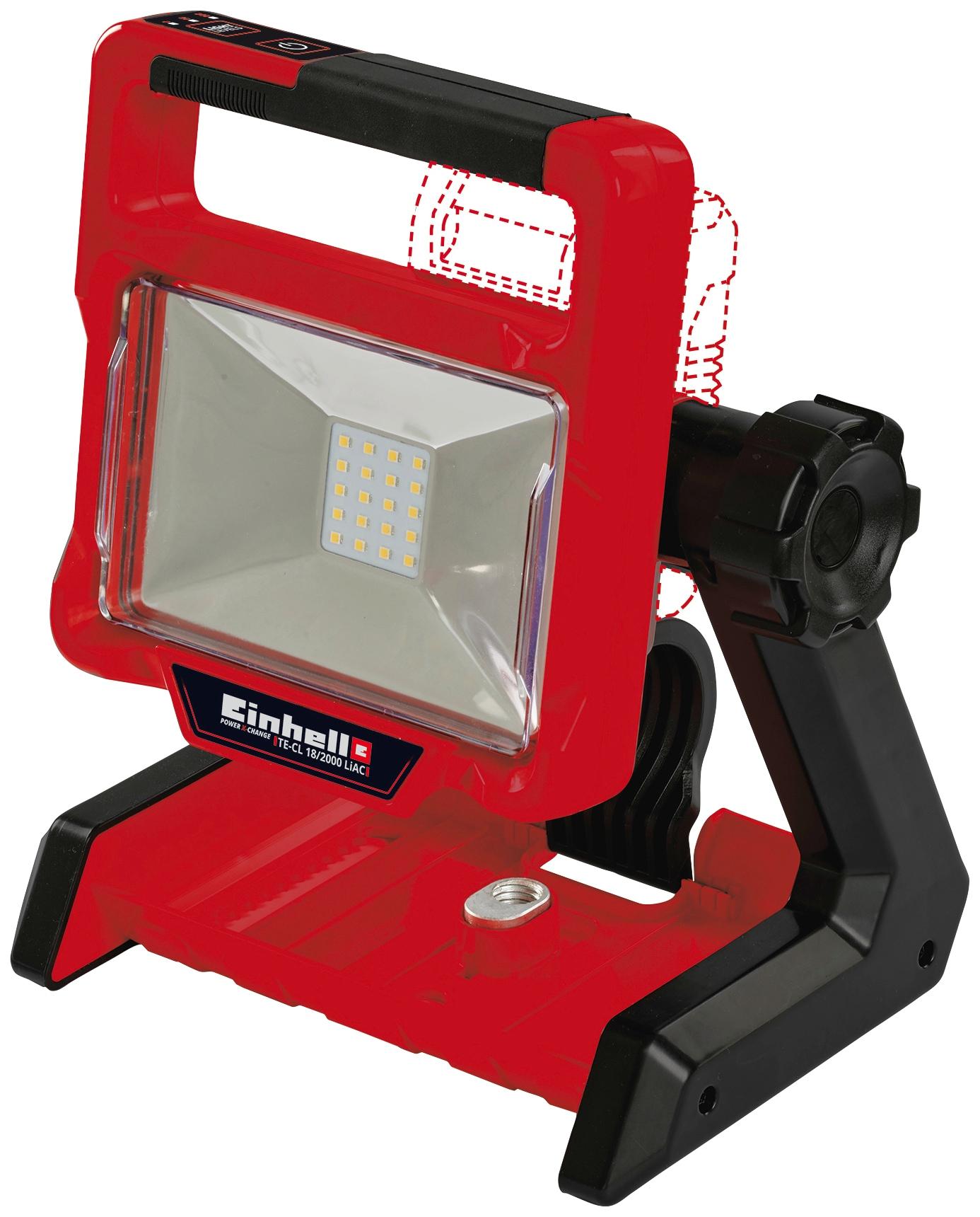 LED Arbeitsleuchte EINHELL "TE-CL 18/2000 LiAC - Solo", rot (rot, schwarz), B:16cm H:28,6cm L:24,8cm, Leuchten, Power X-Change, ohne Akku und Ladegerä