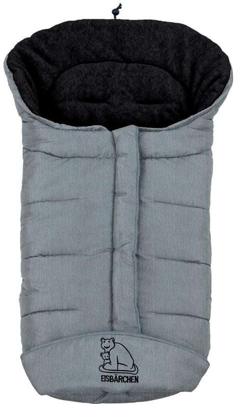 Fußsack HEITMANN FELLE "Eisbärchen - Winterfußsack Copy Fleece", Kinder, grau (hellgrau), Polyester, Fußsäcke Fußsack, mit Fleecefutter,