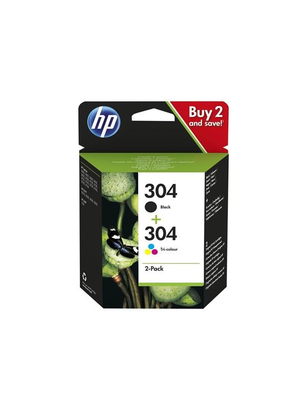 HP 304 / 3JB05AE 2-Pack - Tintenpatrone Farbe - Tintenpatrone Dye-based tricolour