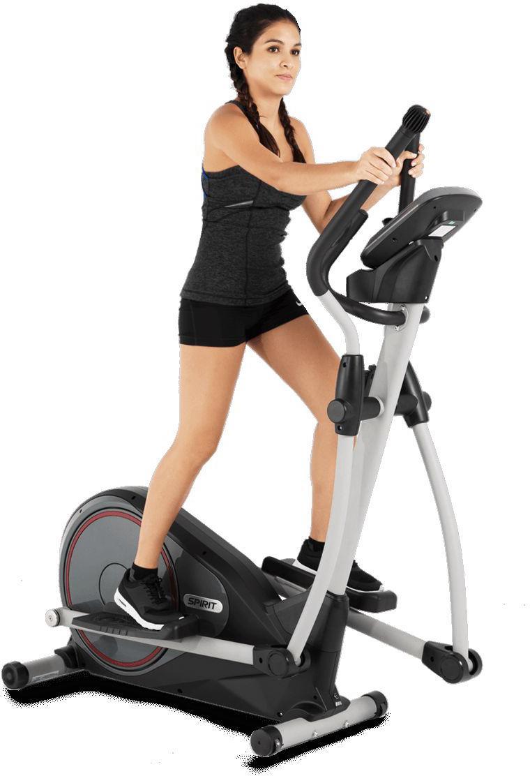 Crosstrainer-Ergometer SPIRIT FITNESS "DRE 40", schwarz (anthrazit, schwarz), CrosstrainerB:55cm H:164,5cm L:109cm, 130 kg max. Benutzergewicht, 32