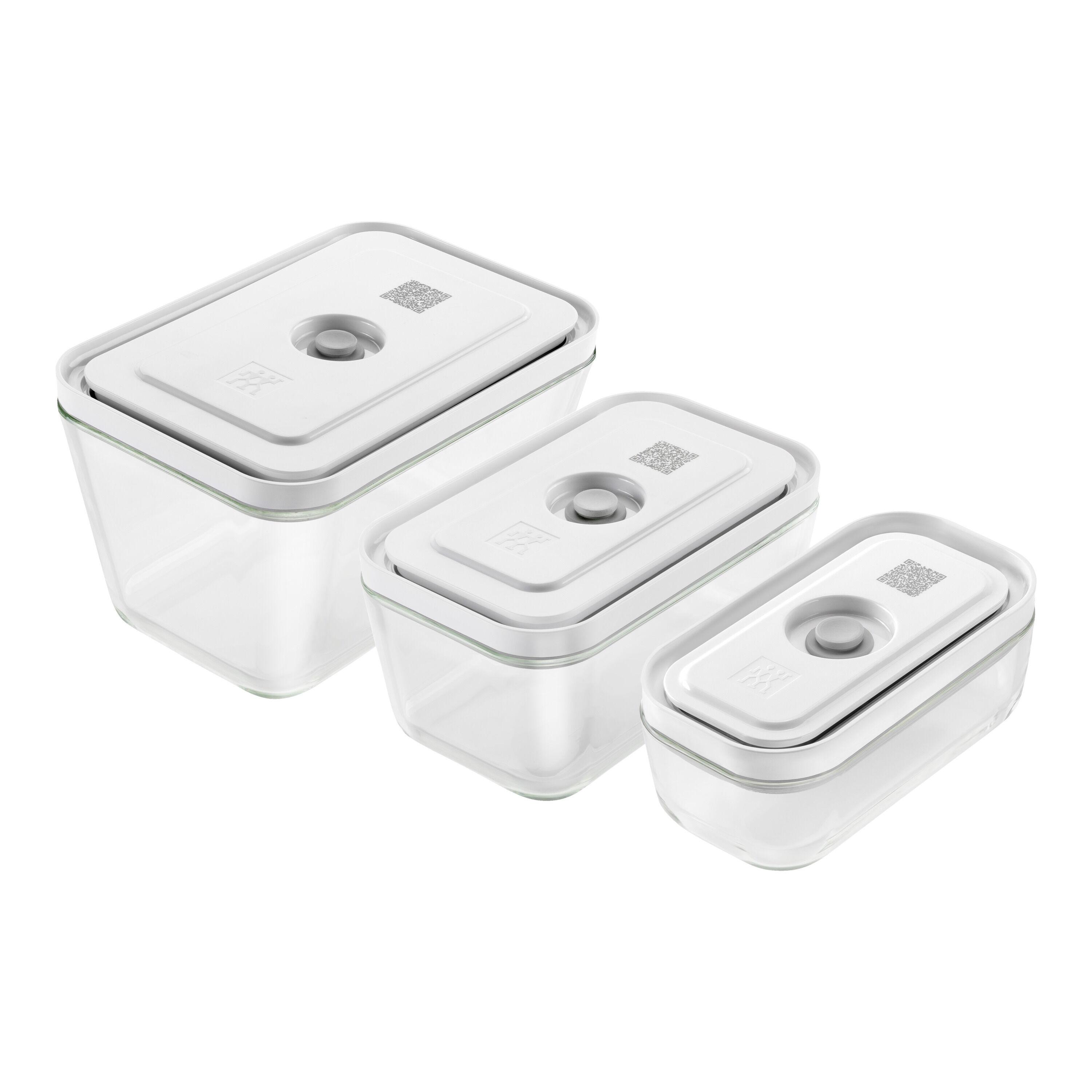 ZWILLING Fresh & Save Vakuum Boxset, S/M/L / 3-tlg, Glas, Grau