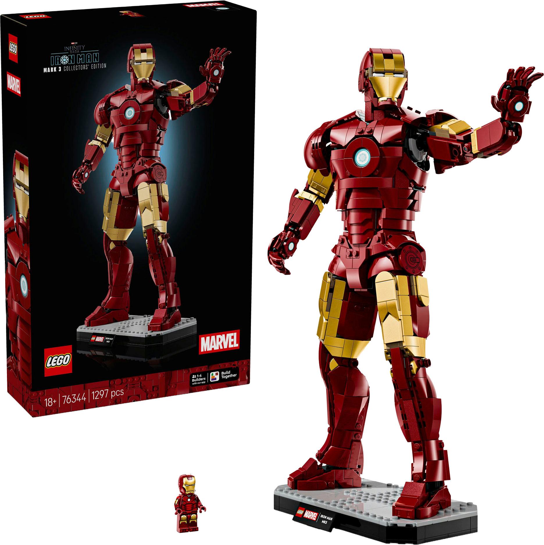 Konstruktionsspielsteine LEGO "Iron Man Mark 3 Sammleredition (76344), LEGO Super Heroes", bunt, Spielbausteine, Kunststoff, Made in Europe