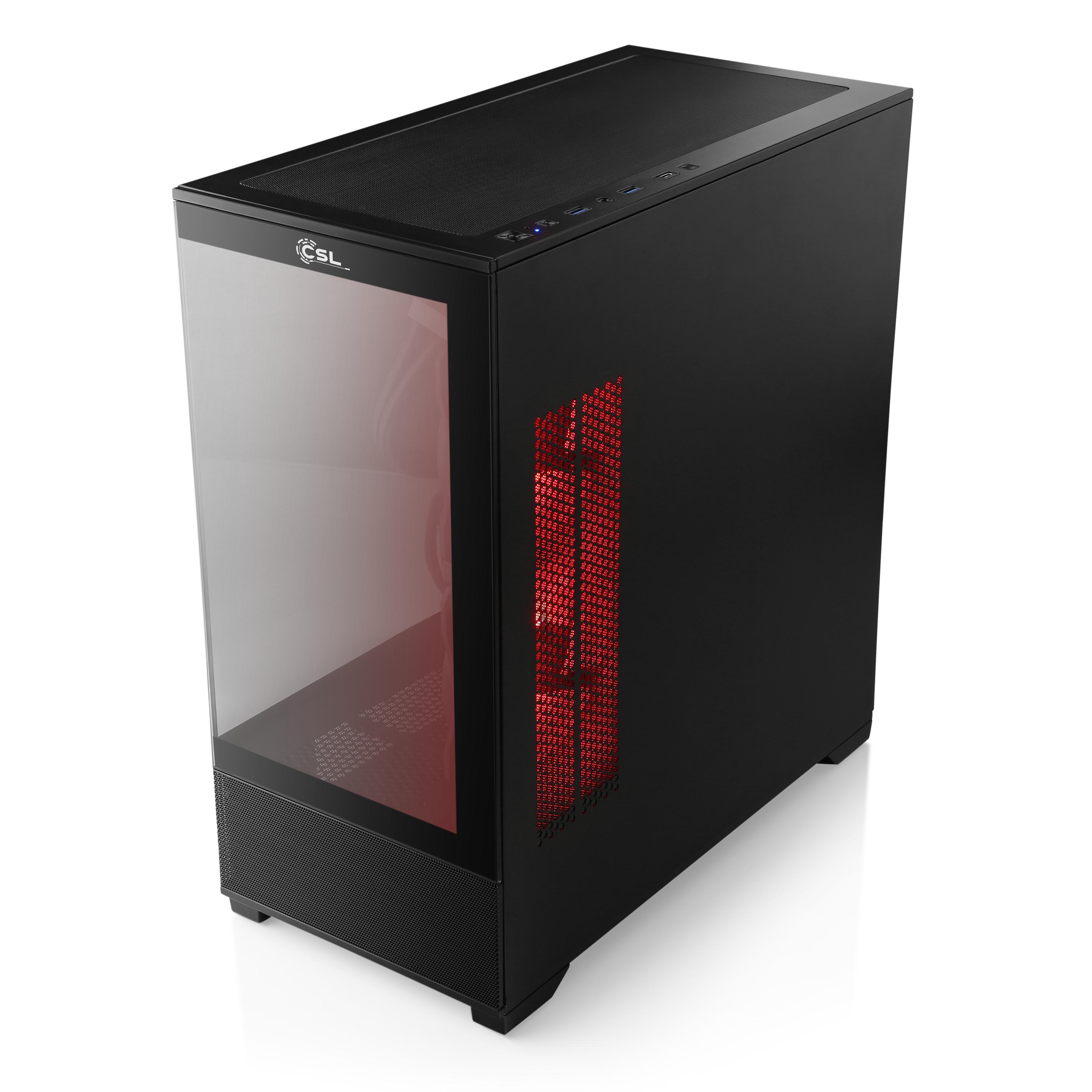 CSL Gaming-PC-Komplettsystem “AeroVision V24445”, Energieeffizienz: E (A-G), schwarz, Microsoft Windows 11 Home (64 Bit), 32 GB RAM 1.000