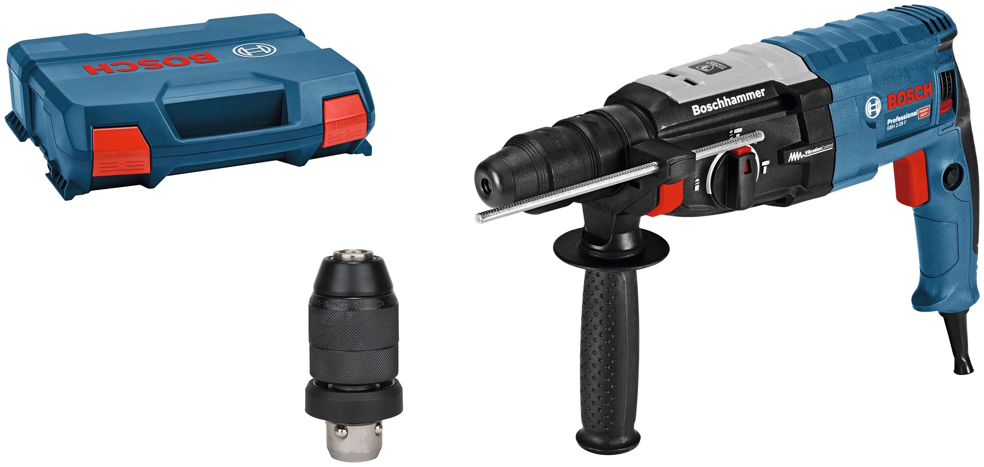 Bohrhammer BOSCH PROFESSIONAL "GBH 2-28 F Professional", blau, H:216mm L:402mm, Bohrmaschinen, Vario-Lock, mit SDS plus