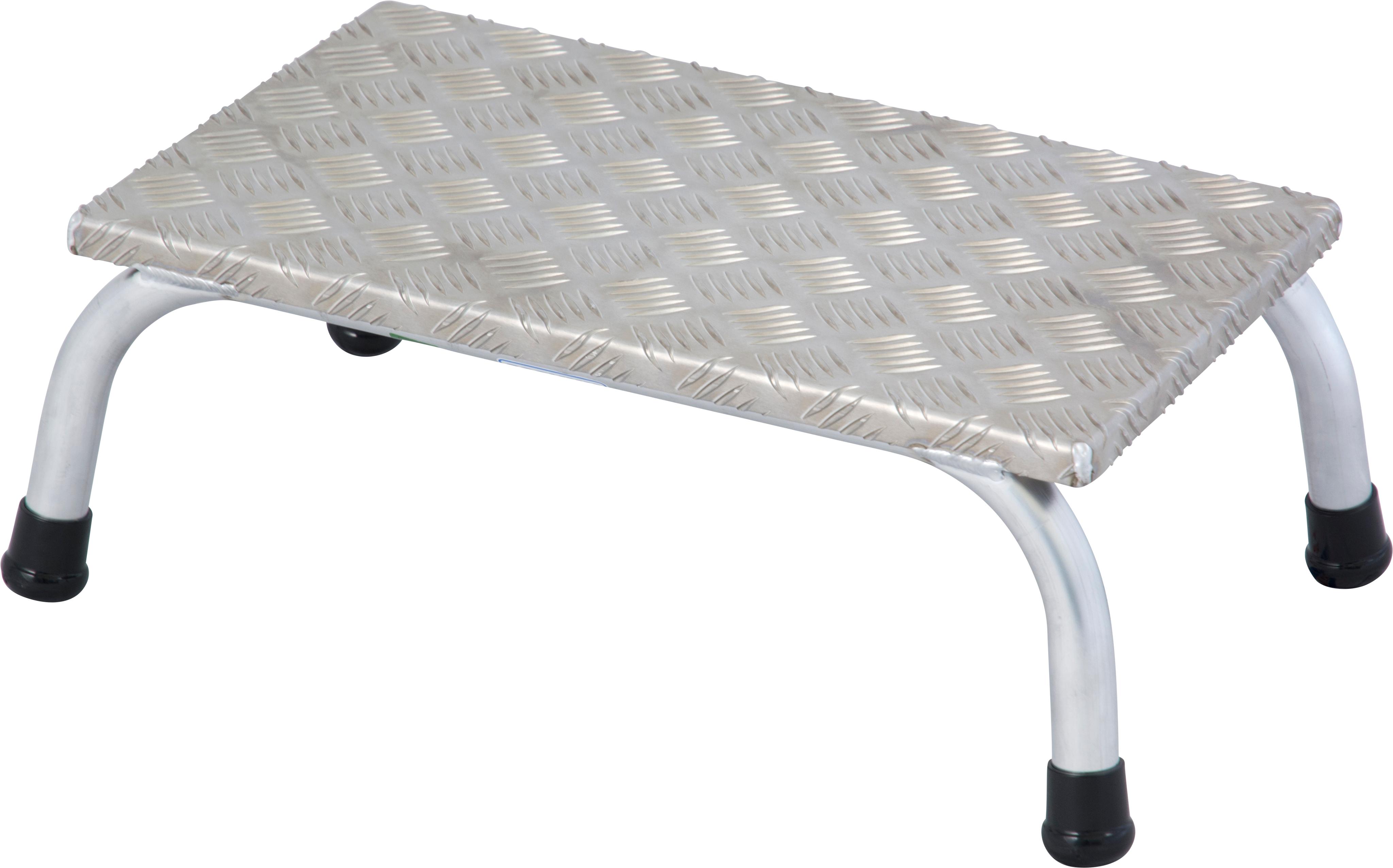Trittleiter KRAUSE "STABILO", silber (silberfarben), B:36cm H:59cm, Aluminium, Leitern