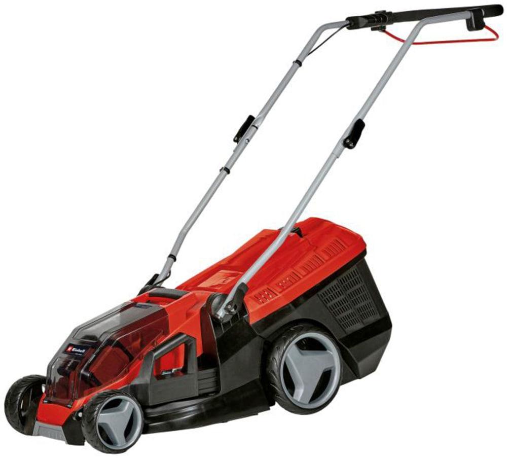 Akkurasenmäher EINHELL “GE-CM 36/36 Li SET”, rot, B:49cm H:39cm T:77cm, Rasenmäher, mit 2 Akkus und Ladegerät