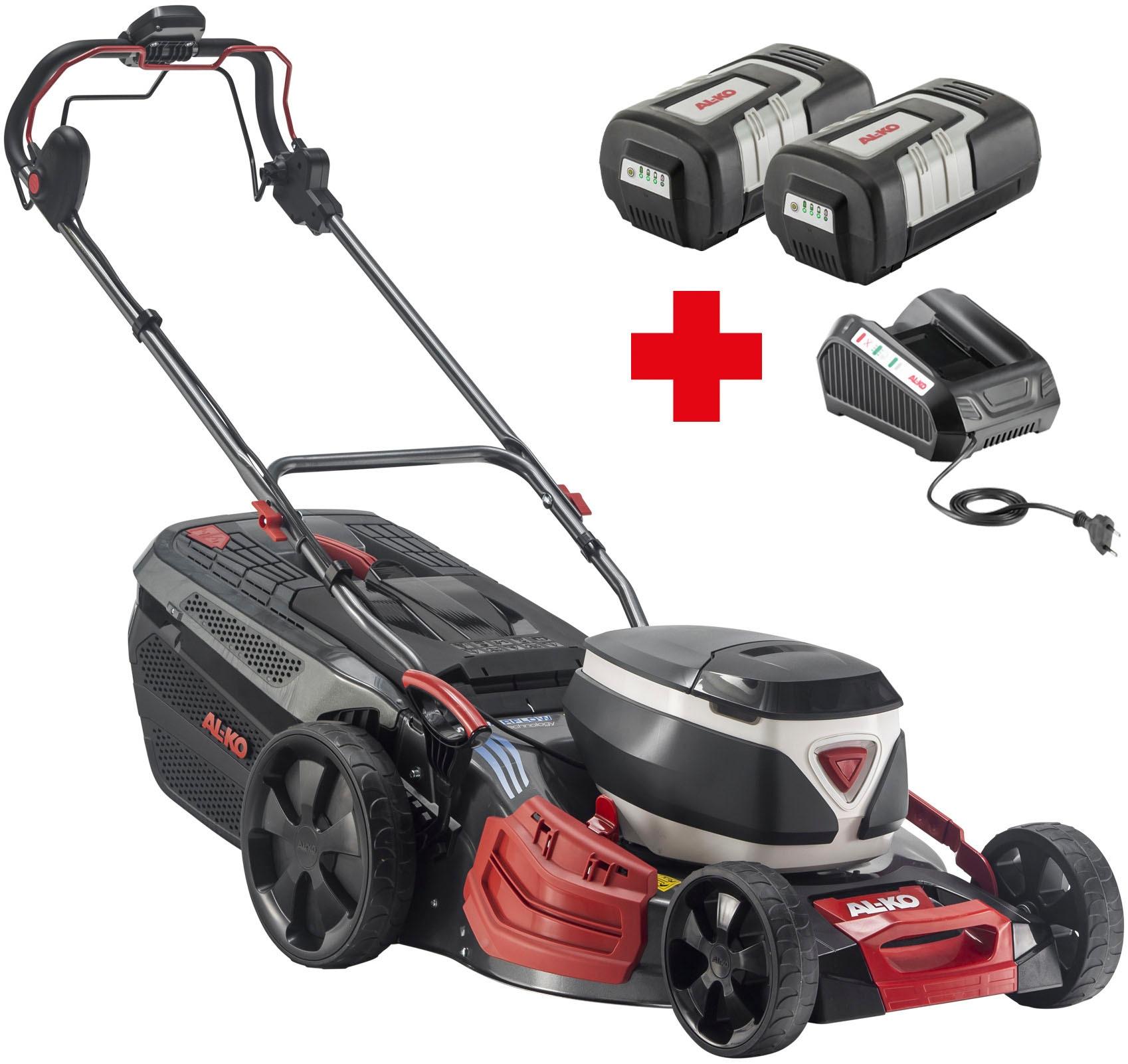 Akkurasenmäher AL-KO “512 Li VS-W Premium”, schwarz, B:60cm H:105cm T:140cm, Rasenmäher, inkl. Akku und Ladegerät