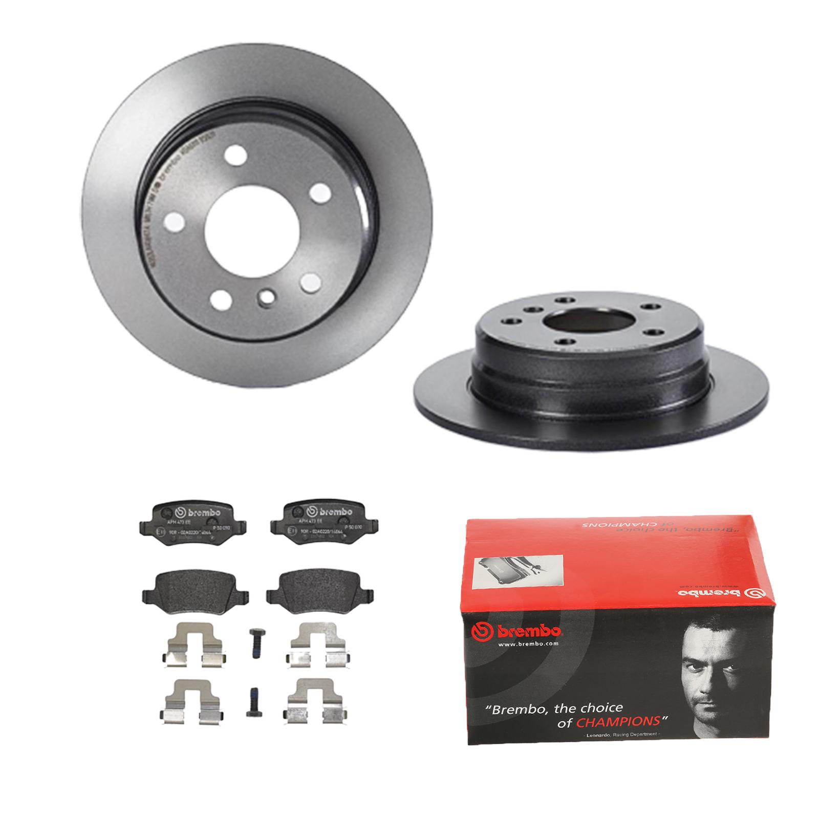 BREMBO Bremsensatz-Hinterachse COATED DISC LINE / STANDARD IJDTIDJIP8 Bremsensatz, Scheibenbremse hinten rechts links voll 258mm für MERCEDES-BENZ A16