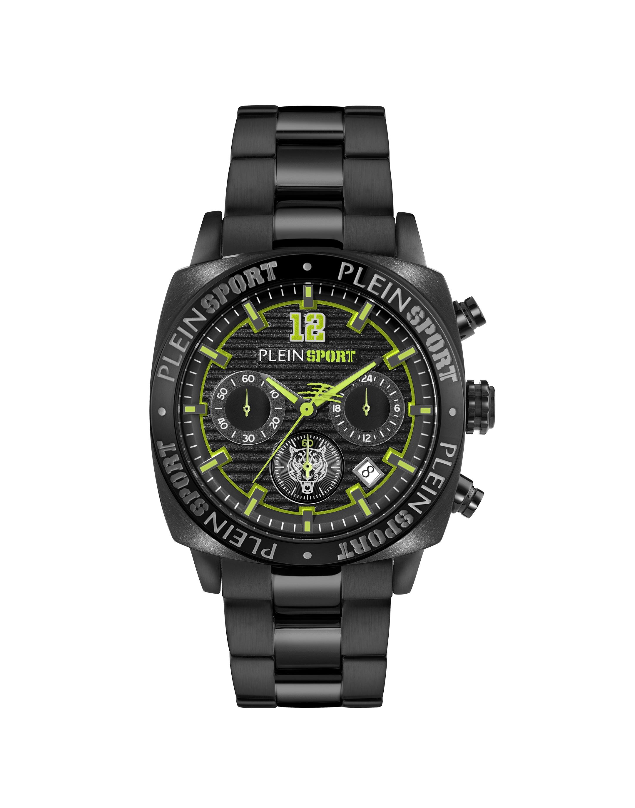 Luxusuhr PLEIN SPORT “Wildcat Chrono”, schwarz (02, schwarz), Armbanduhren