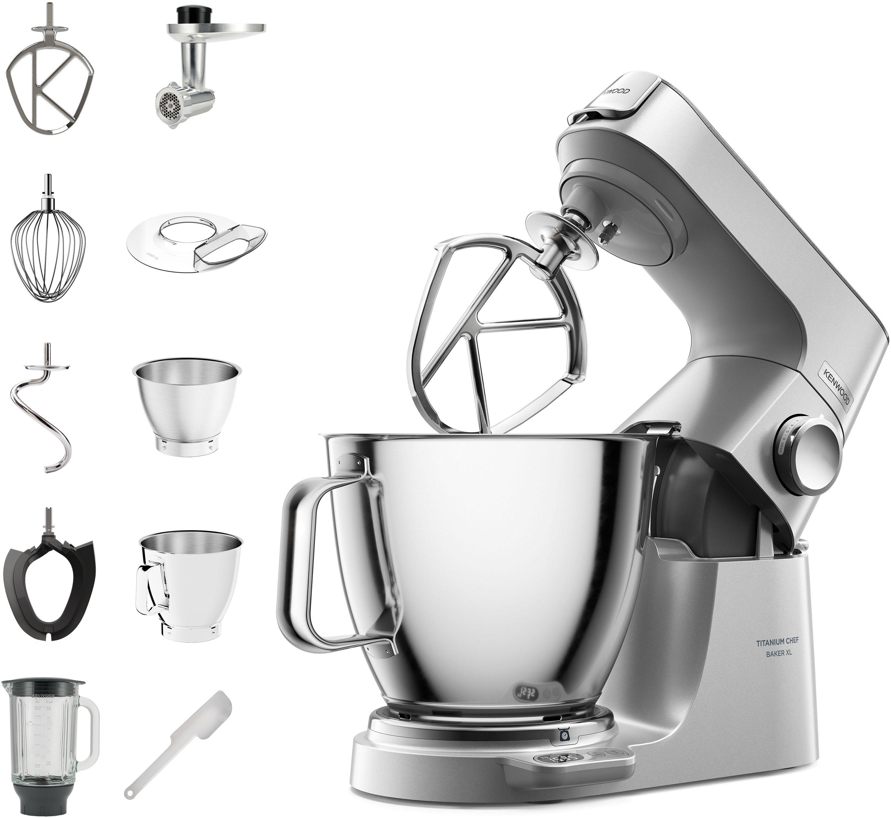 KENWOOD Küchenmaschine “Titanium Chef Baker XL KVL85.224SI i”, silber (silberfarben), B:37cm H:40cm T:22,5cm, Küchenmaschinen, inkl.