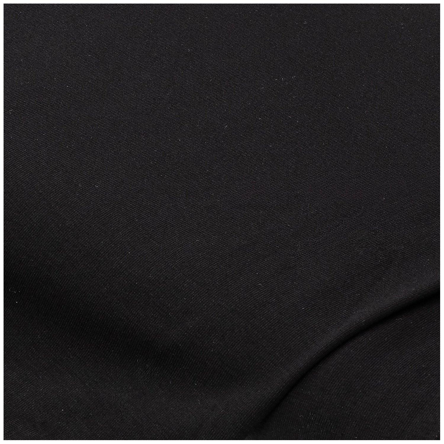 Baumwoll-Jersey Uni mit Elasthan, schwarz