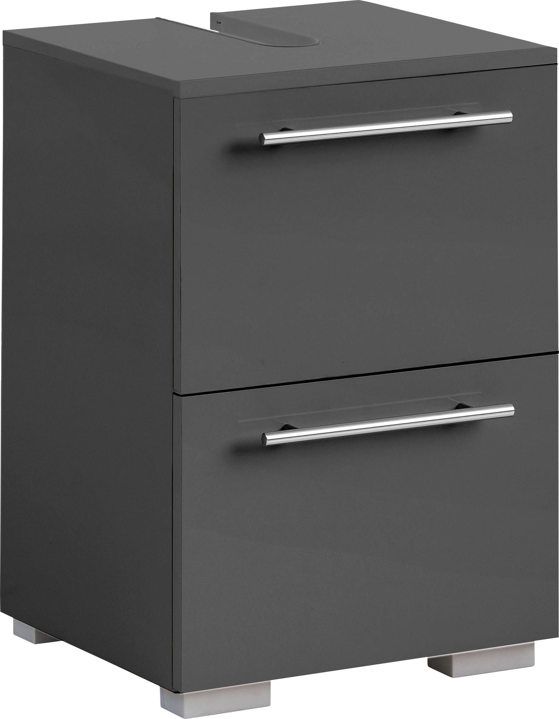 Waschbeckenunterschrank WELLTIME "Carlos", grau (anthrazit), B:40,2cm H:59,1cm T:35cm, FSC-zertifizierter Holzwerkstoff, Schränke, Waschbeckenuntersch