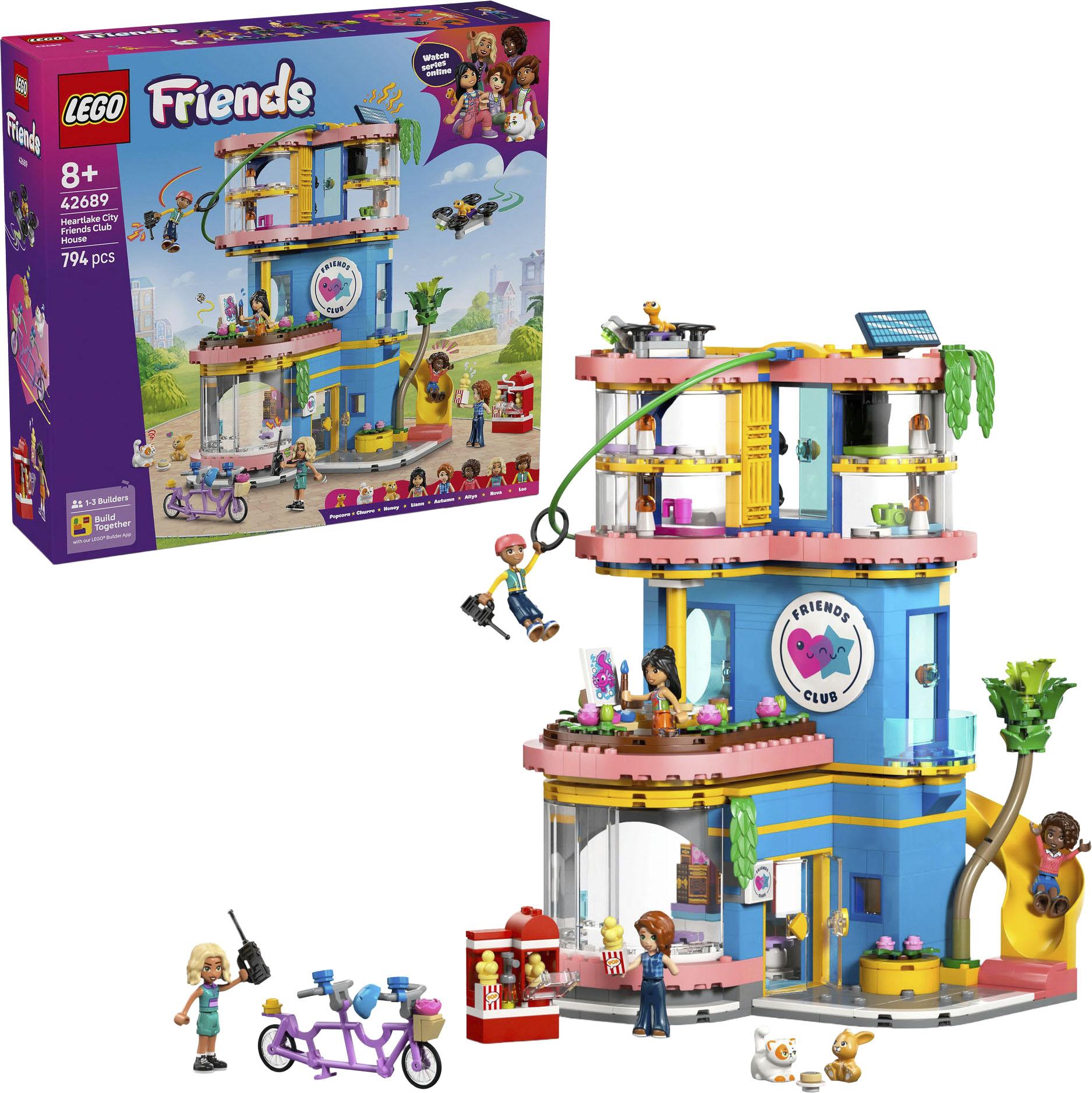 Konstruktionsspielsteine LEGO "Heartlake City Clubhaus der Freunde (42689), LEGO Friends", bunt, Spielbausteine, Kinder, Kunststoff, Konstruktionsspie
