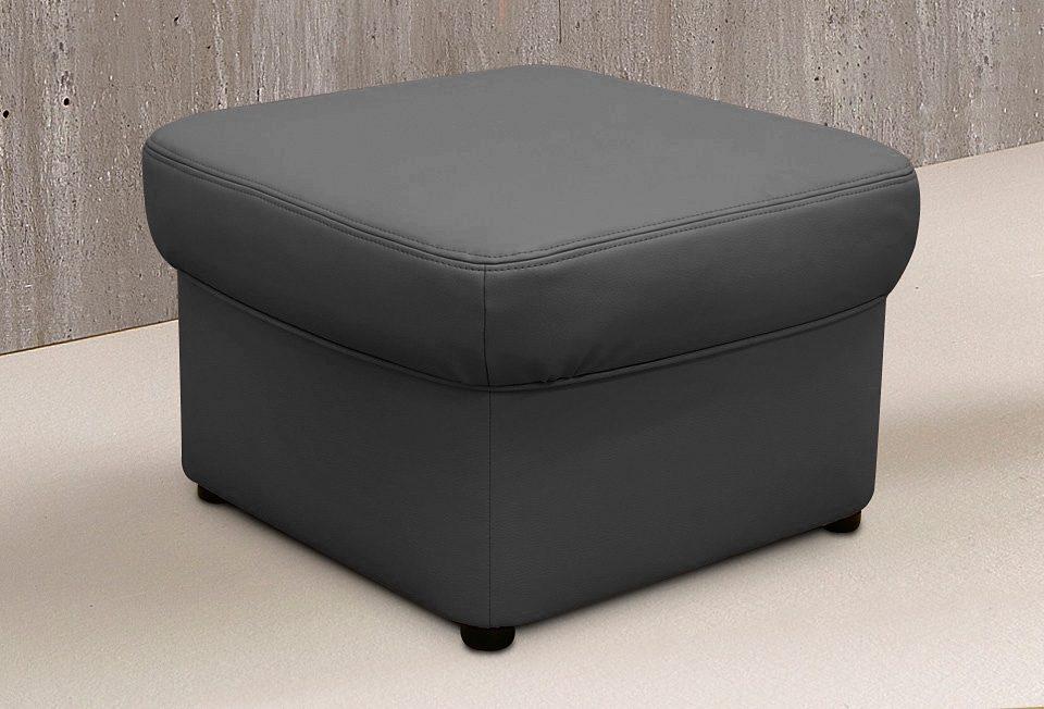 Hocker DOMO COLLECTION "Papenburg", schwarz, B:57cm H:41cm T:57cm, Luxus-Microfaser (100% Polyester);Struktur ( 90% Polyester, 10% Polyacryl);Microfas
