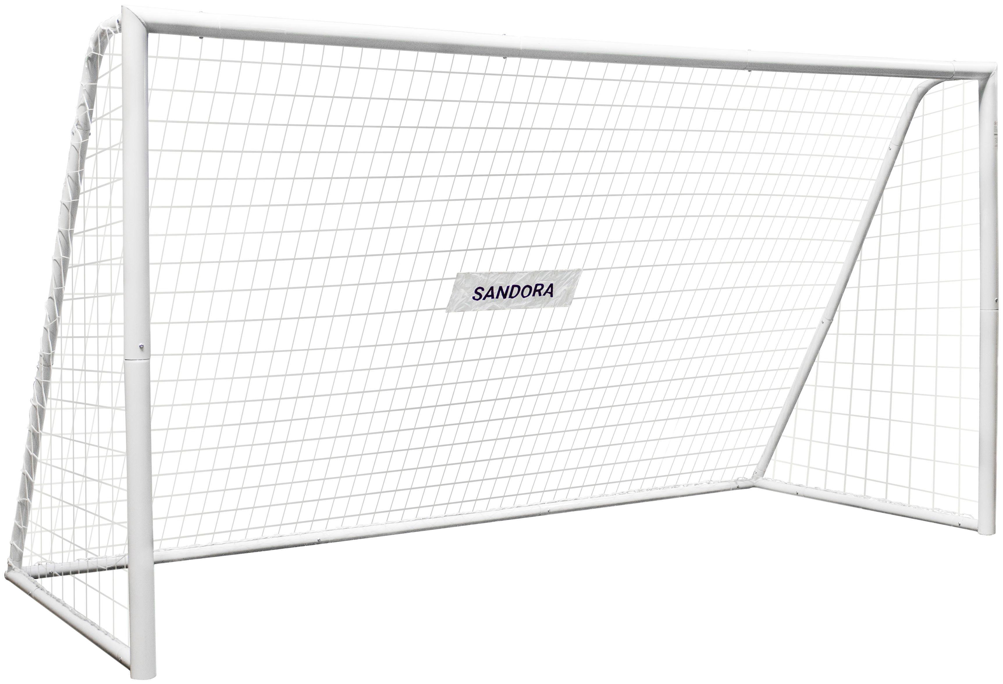 Fußballtor SANDORA "Sandora XXL", weiß, Sport-Tore, Kinder, B/H/L: 366cm x 198cm x 152cm, 1 Stk. Polyester Stahl, Polyester, Stahl, Fußballtor, B/H/L: