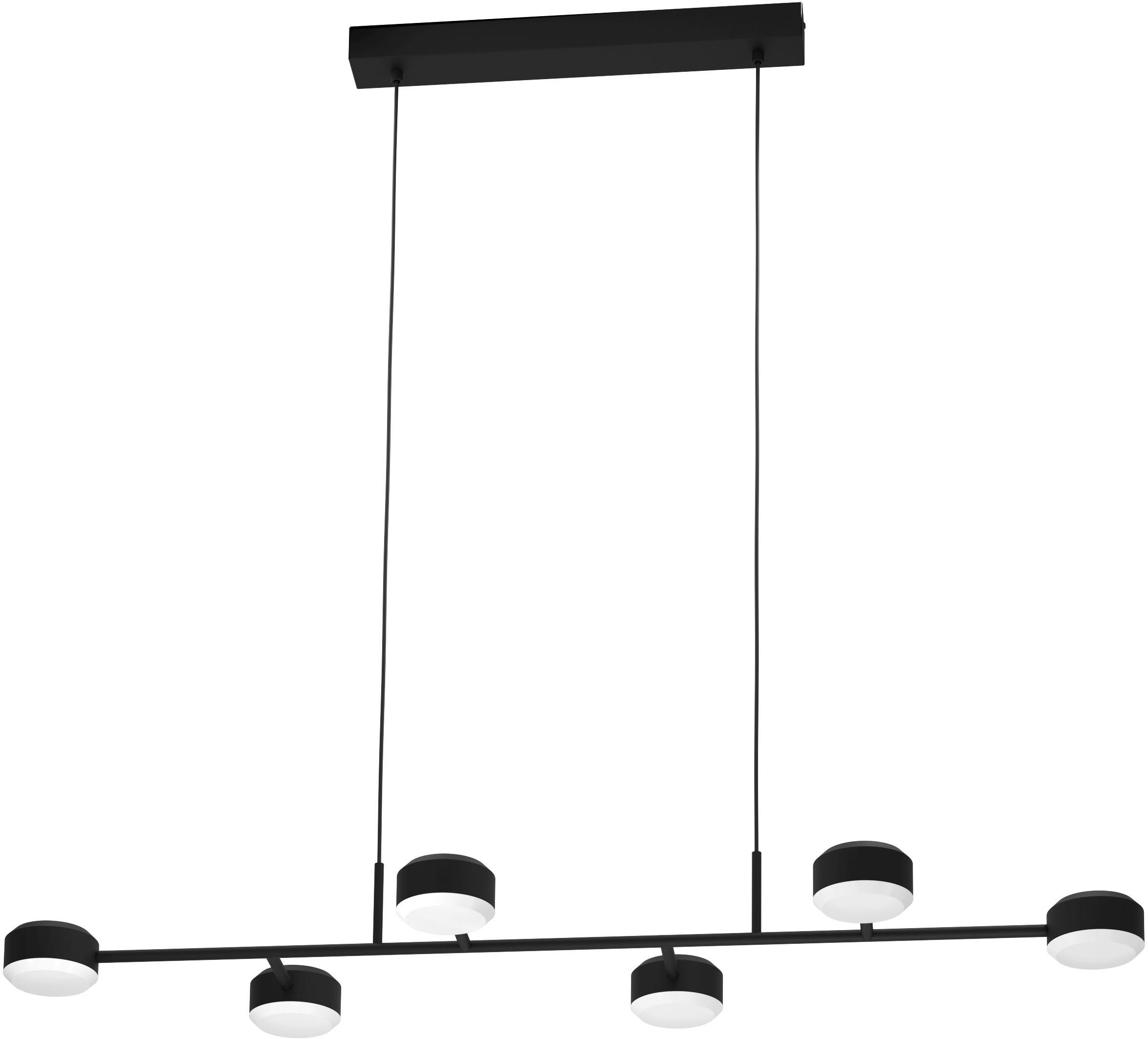 EGLO Hängeleuchte "CLAVELLINA", schwarz, H: 110cm, 1 Stk., Leuchten, Hängeleuchte in schwarz aus Stahl - 7W - Warmweiß, Hängeleuchte