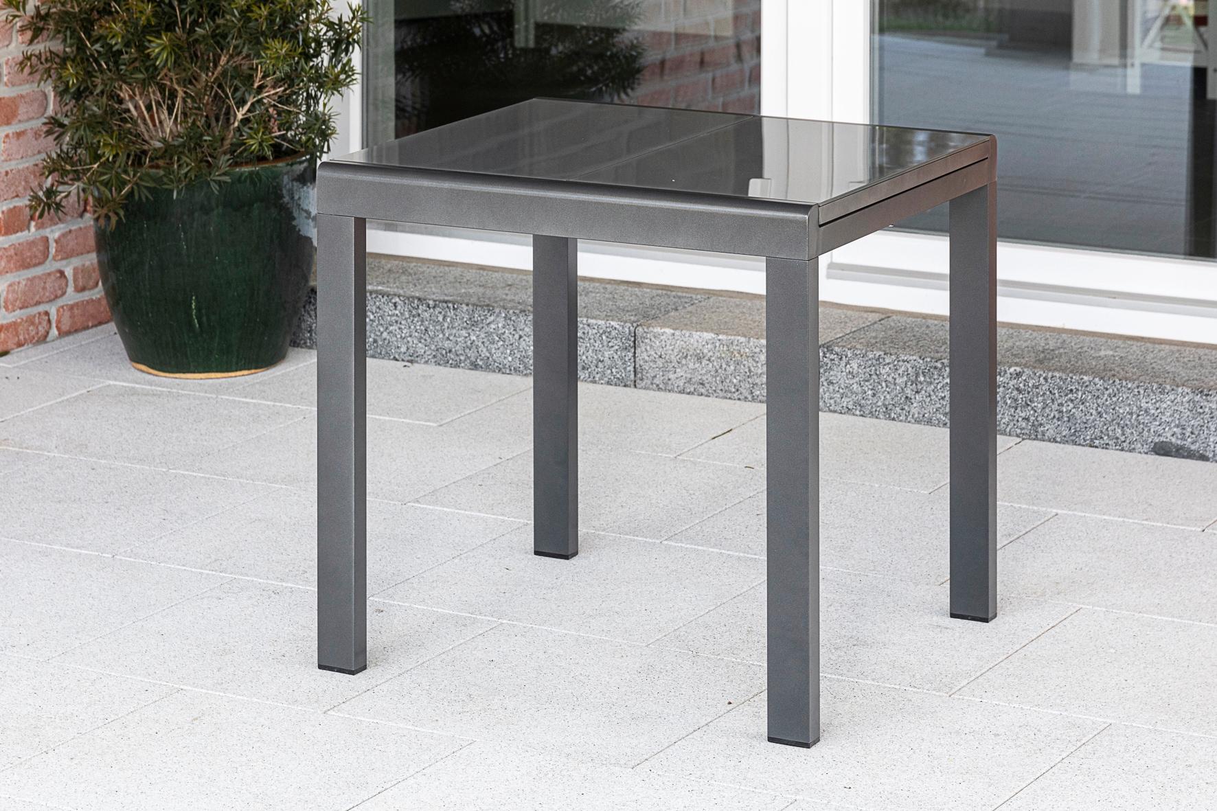 Gartentisch MERXX, grau, B:70cm H:75,5cm T:120cm, Tische, Gartentisch, 70x120 cm, Topseller