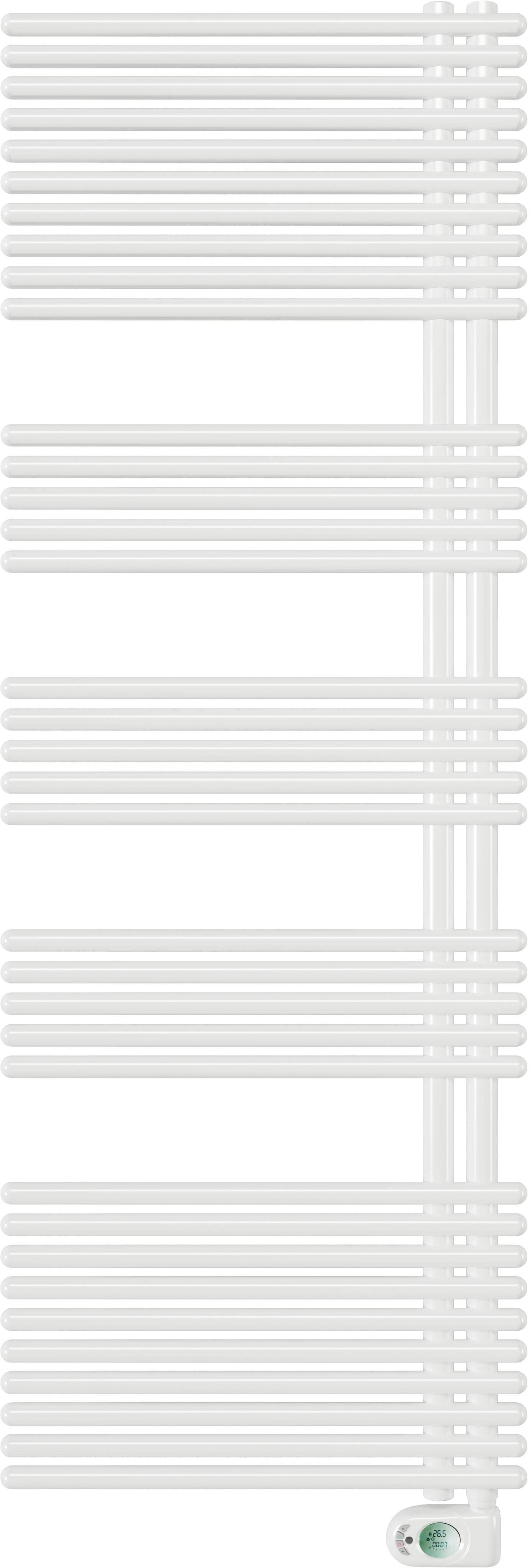Elektrischer Badheizkörper SANOTECHNIK "Wien", weiß, B:60cm H:170cm T:9cm Ø:25cm, Stahl, Heizkörper, Elektrischer Badheizkörper, elektrisch mit digita