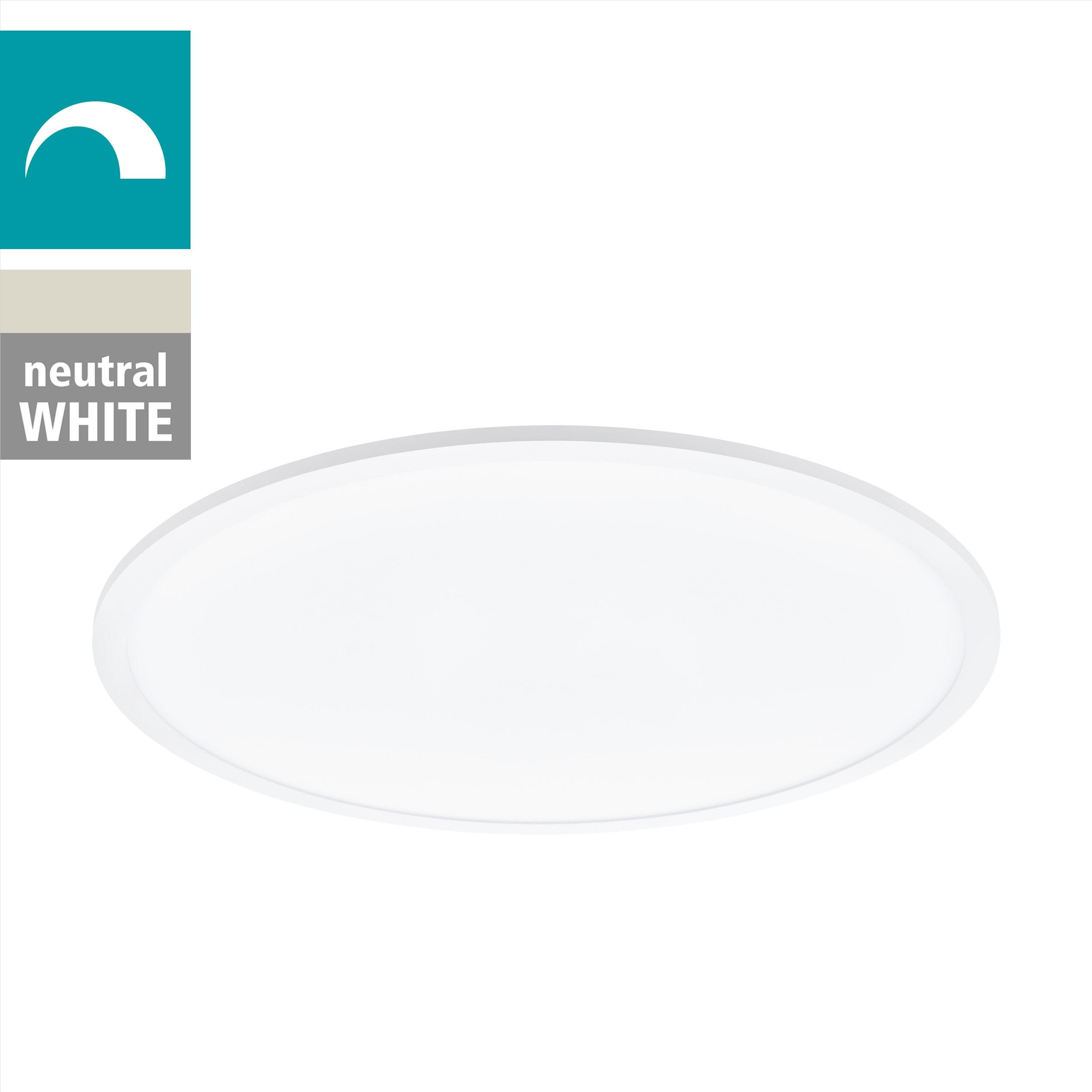 EGLO Deckenleuchte "SARSINA", weiß, 1, Ø 60cm H: 5cm, 1 Stk., Leuchten, Wand-/Deckenleuchte, H5,0 x, weiß, Leuchtmittel inkl., Deckenleuchte